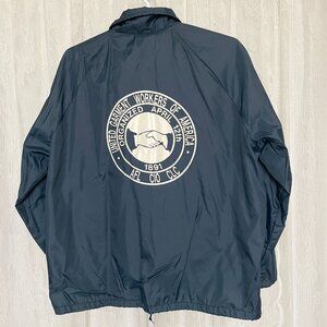 Vintage King Louie UGWA Men's Jacket XL Blue Union Snap Button AFL CIO CLC